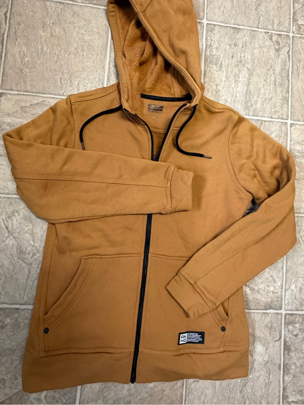 Duluth AKHG Women’s Zip-Up Hooded Jacket in Camel- NWOT